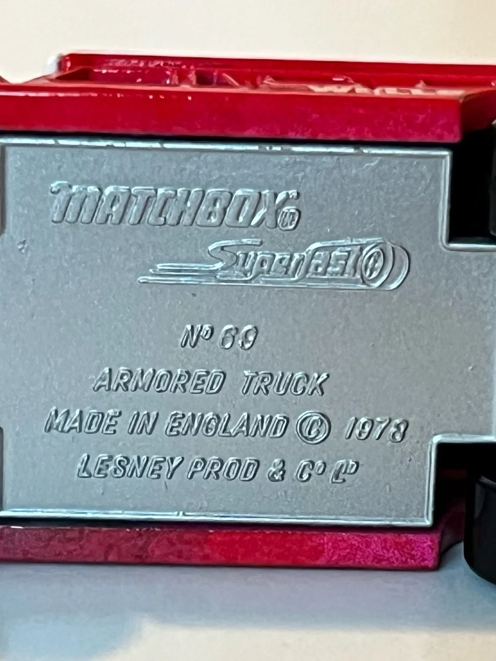 Vintage Matchbox Superfast 1978 No. 69 Wells Fargo Armored Truck Lesney